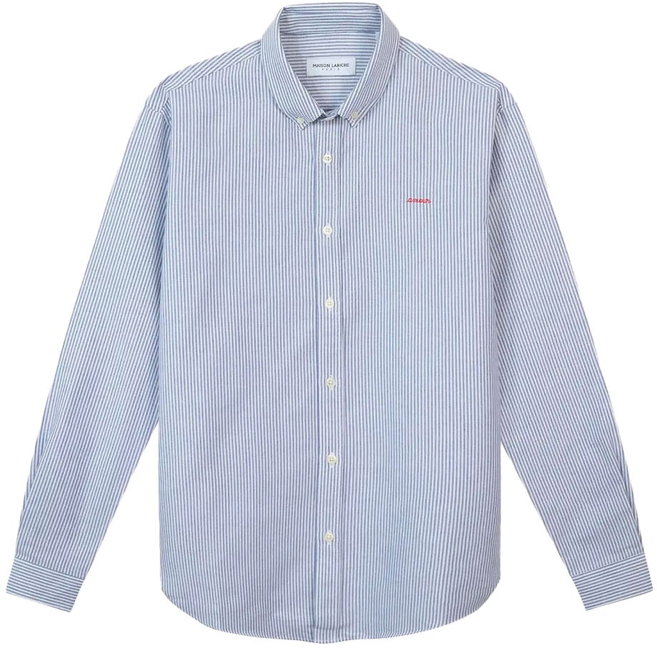 Maison Labiche la chemise malesherbes en oxford amour Blauw