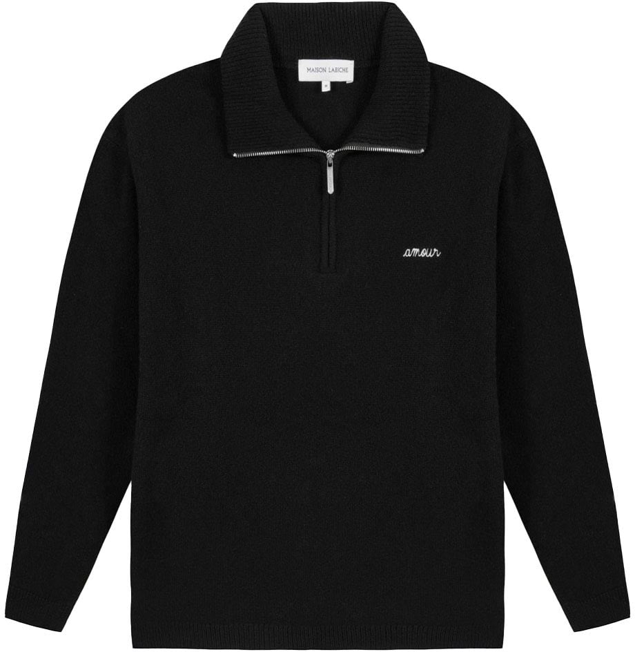 Maison Labiche le pull delepine en laine d agneau Zwart