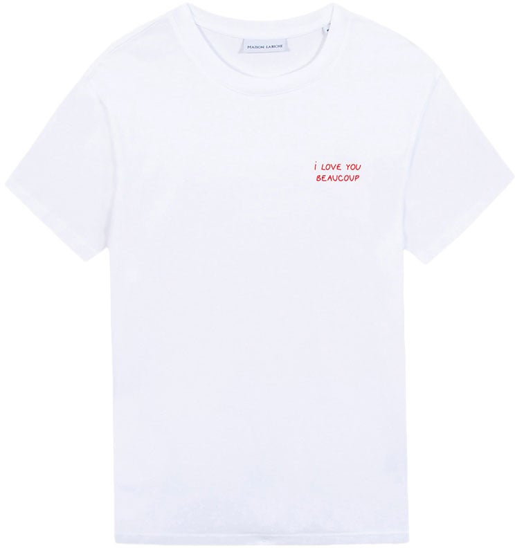 Maison Labiche le tee shirt popincourt i love you beaucoup Beige