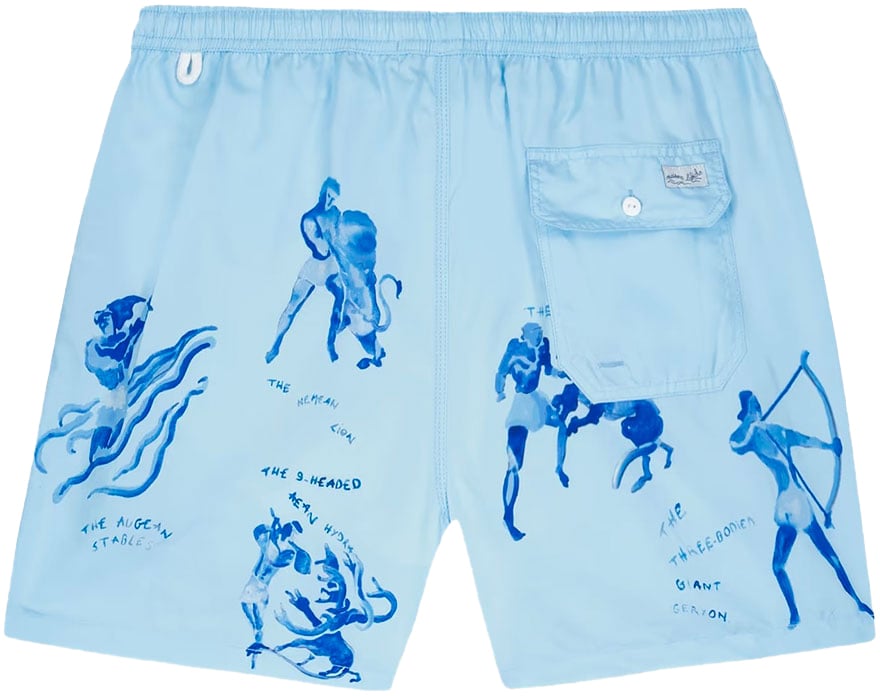 Maison Labiche short de bain maison labiche ulysse print Blauw