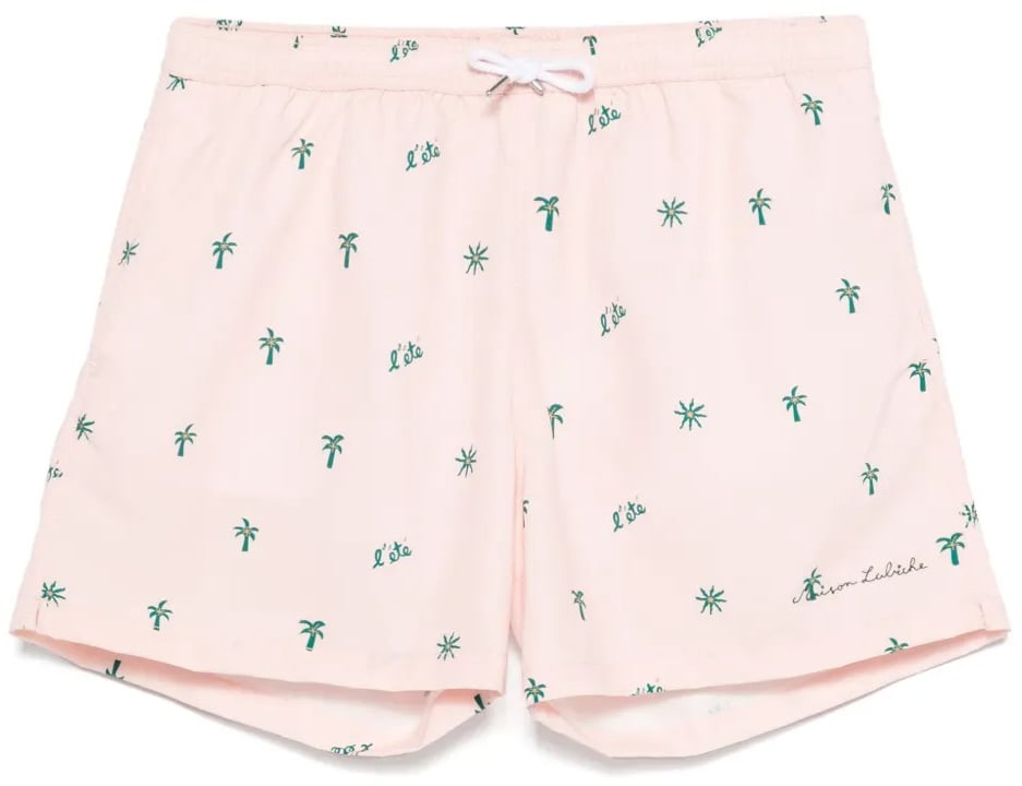 Maison Labiche short de bain palmiers Roze