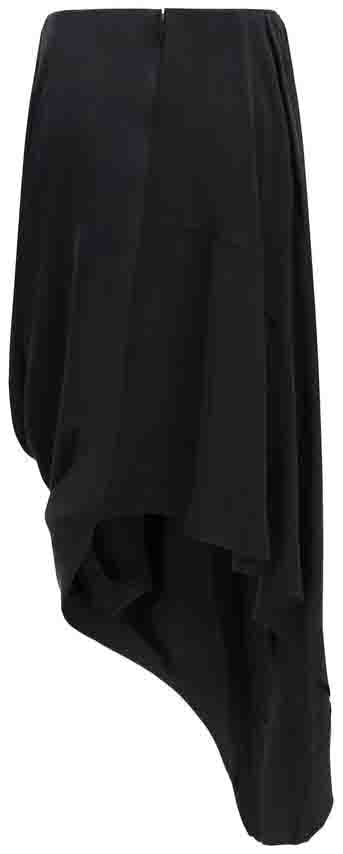Maison Margiela Black Copper Midi Skirt Zwart
