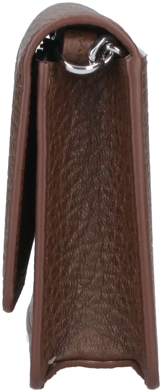 Maison Margiela Brown Four Stitches Chain Strap Wallet Bruin