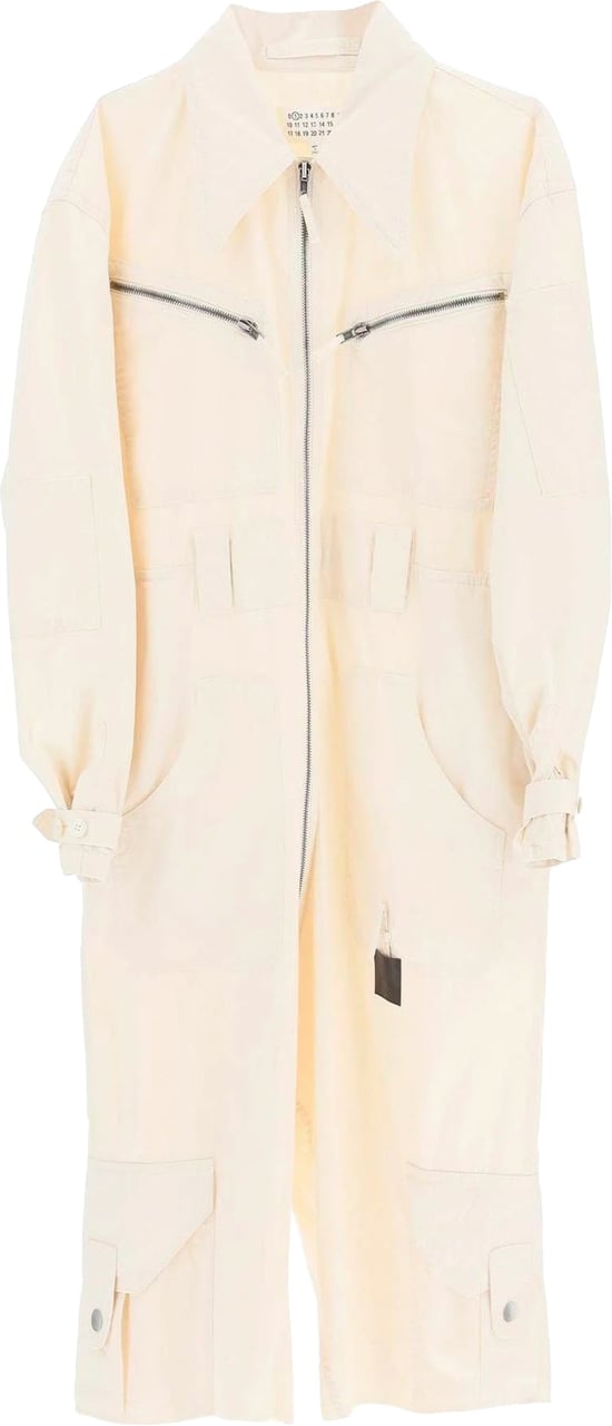 Maison Margiela Cotton Jumpsuit Wit