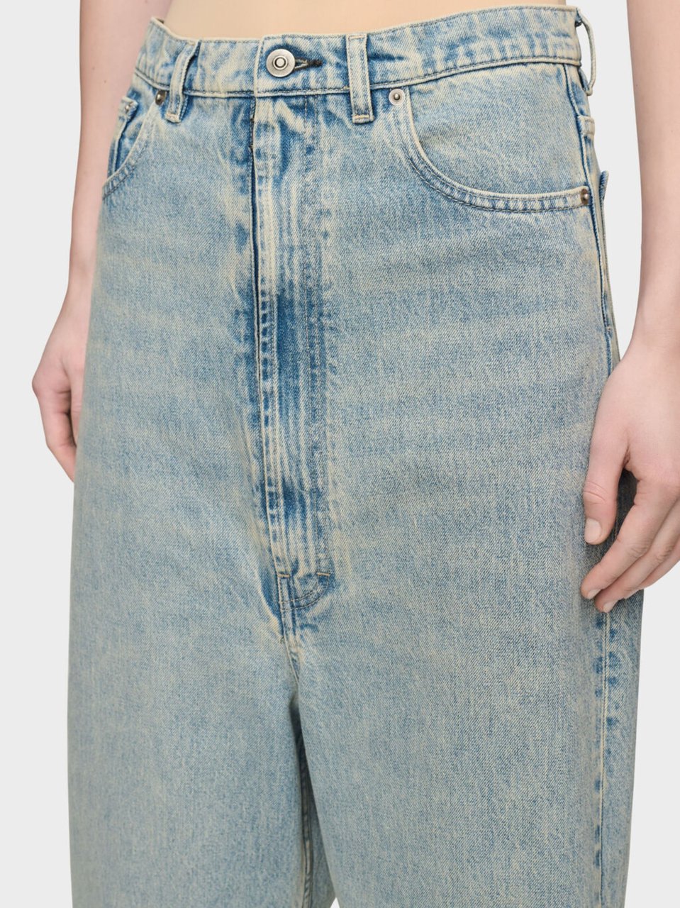 Maison Margiela Light Blue Four Stitches Denim Jeans Grijs