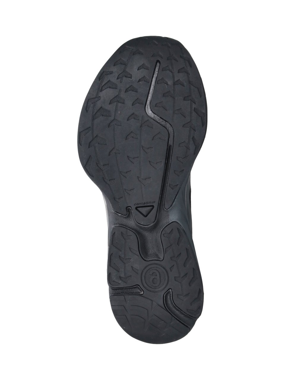 Maison Margiela Minimalist Black Sneakers with Geometric Accents Zwart