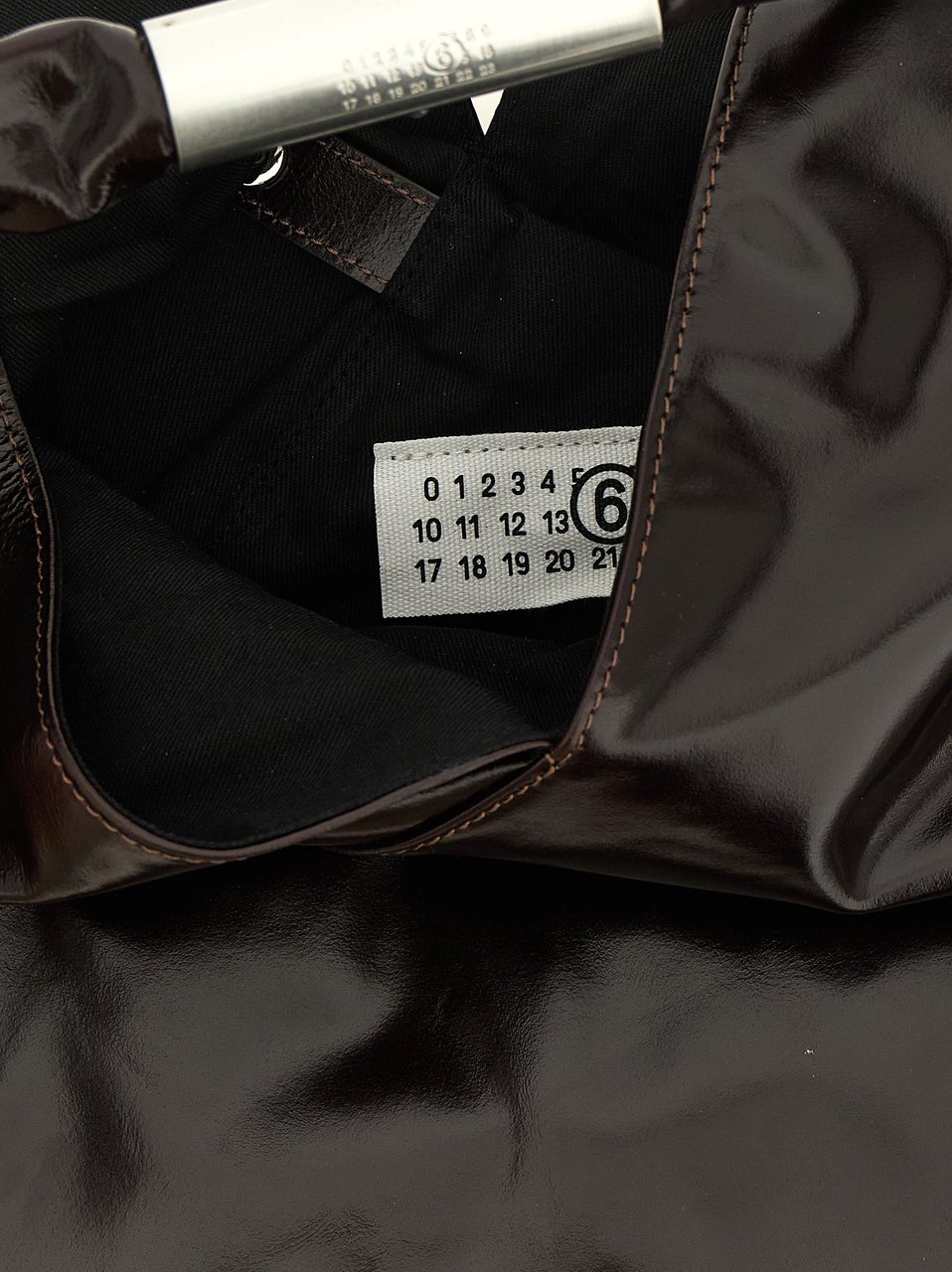 Maison Margiela Brown Triangular Top Handle Shoulder Bag Zwart