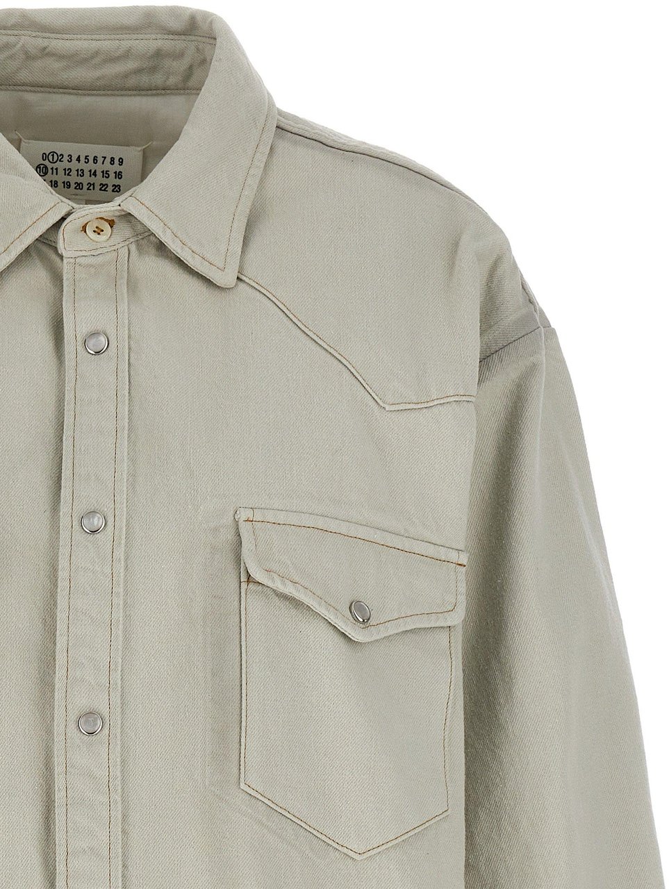 Maison Margiela White Cotton Denim Jacket Wit