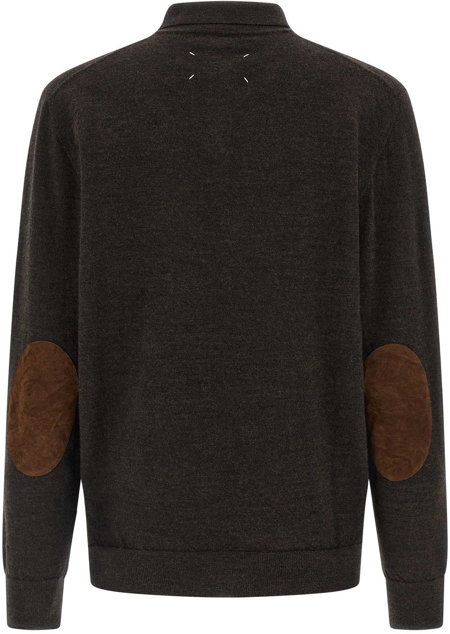 Maison Margiela Brown Wool Polo Shirt Bruin
