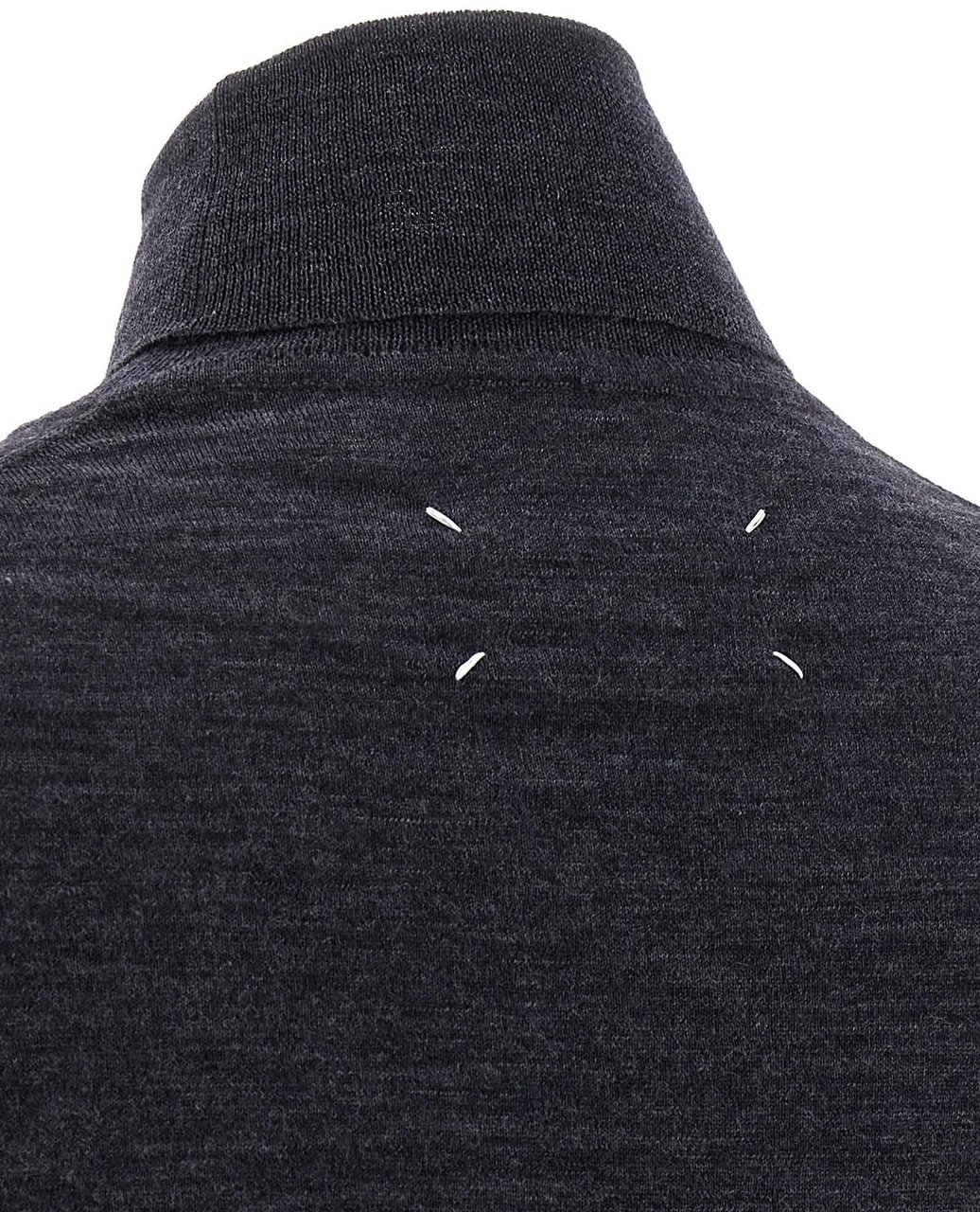 Maison Margiela Blue Wool Cardigan Blauw