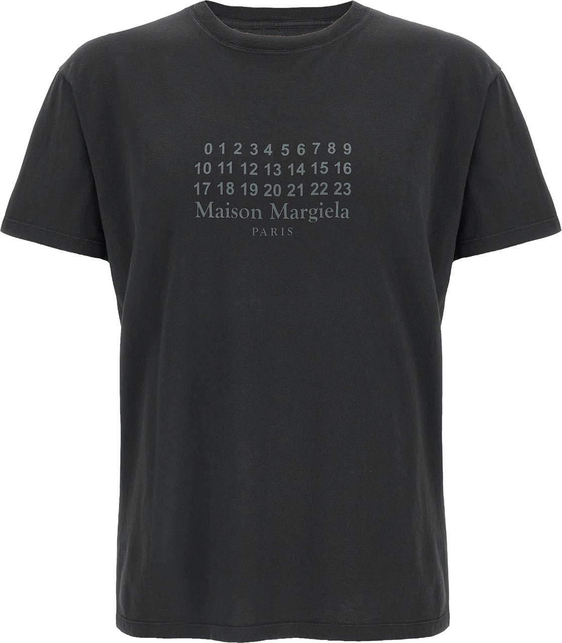 Maison Margiela Black Cotton T-Shirt Zwart