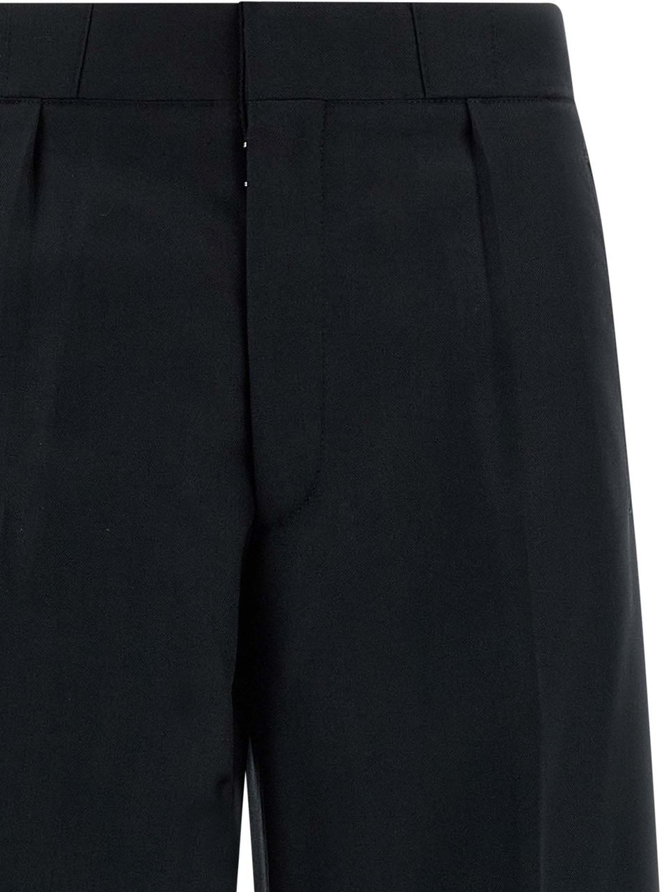Maison Margiela Black Wool Dress Pants Zwart