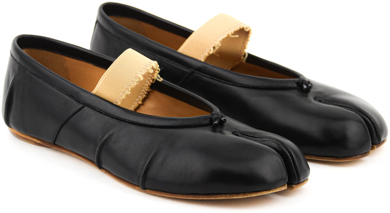Maison Margiela Tabi Elastic Ballerina Black Zwart