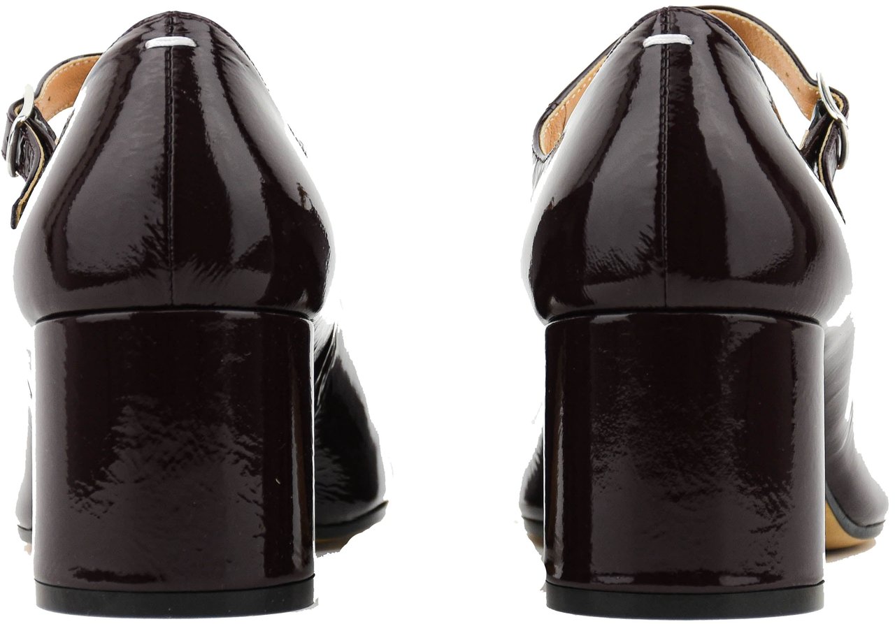 Maison Margiela Tabi Mary-jane Burgundy Rood