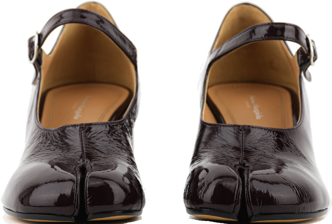 Maison Margiela Tabi Mary-jane Burgundy Rood