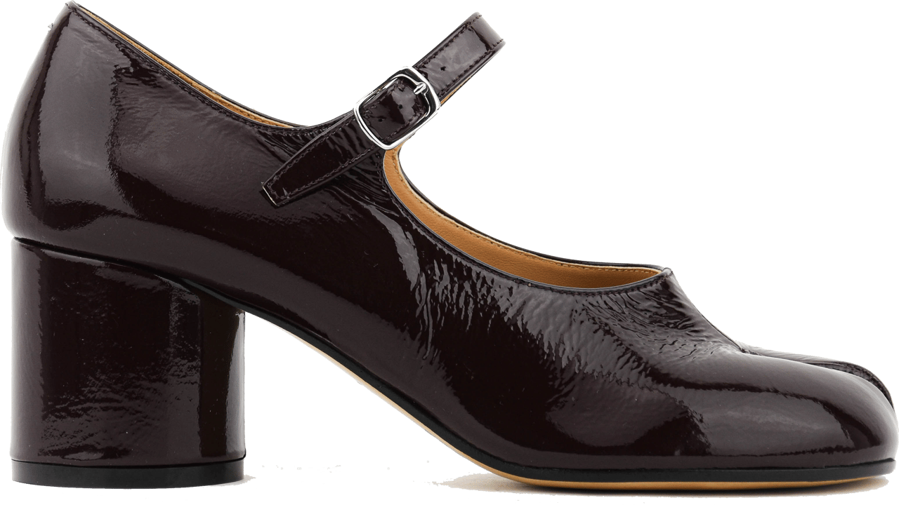 Maison Margiela Tabi Mary-jane Burgundy Rood