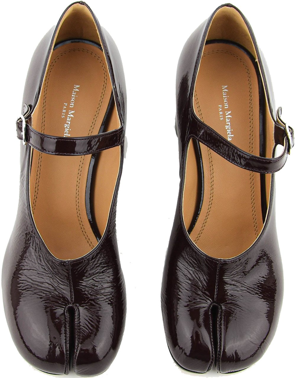 Maison Margiela Tabi Mary-jane Burgundy Rood