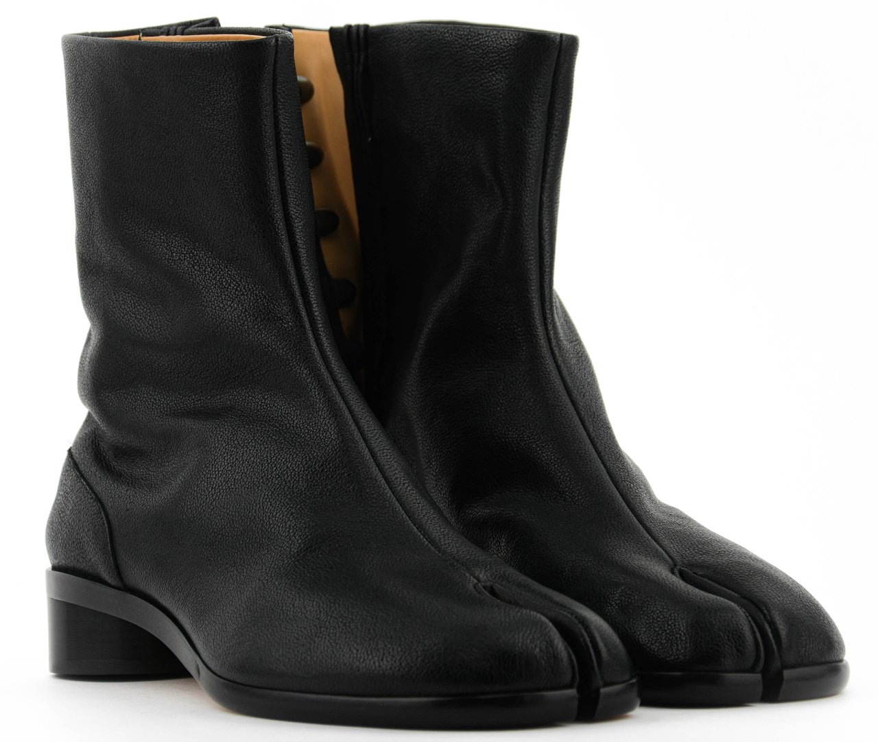 Maison Margiela Tabi Boot Men Black Leather Zwart