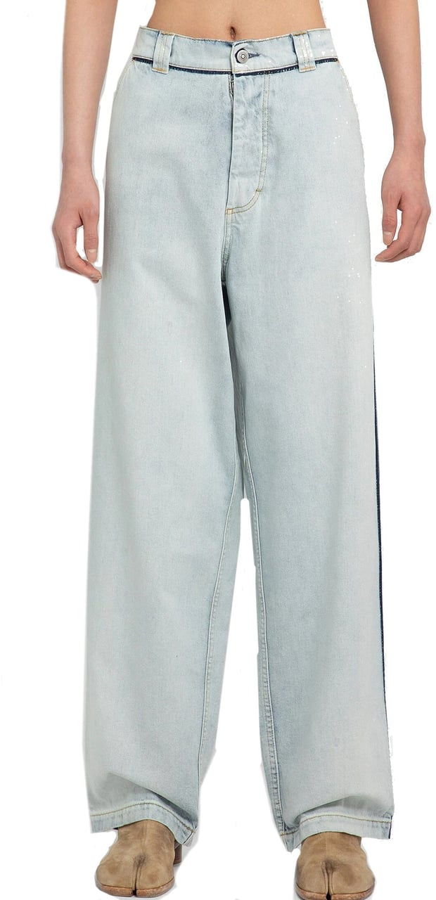 Maison Margiela Maison Margiela Wide Leg Denim Jeans Blauw