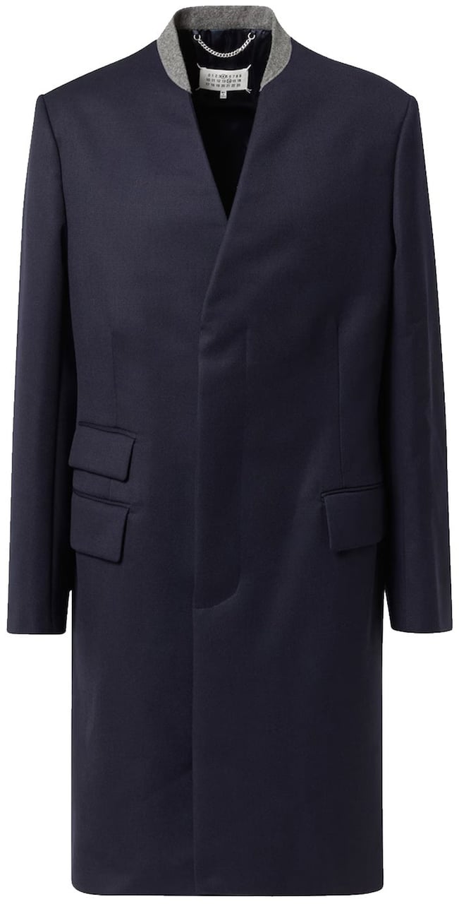 Maison Margiela Wool Coat Blauw