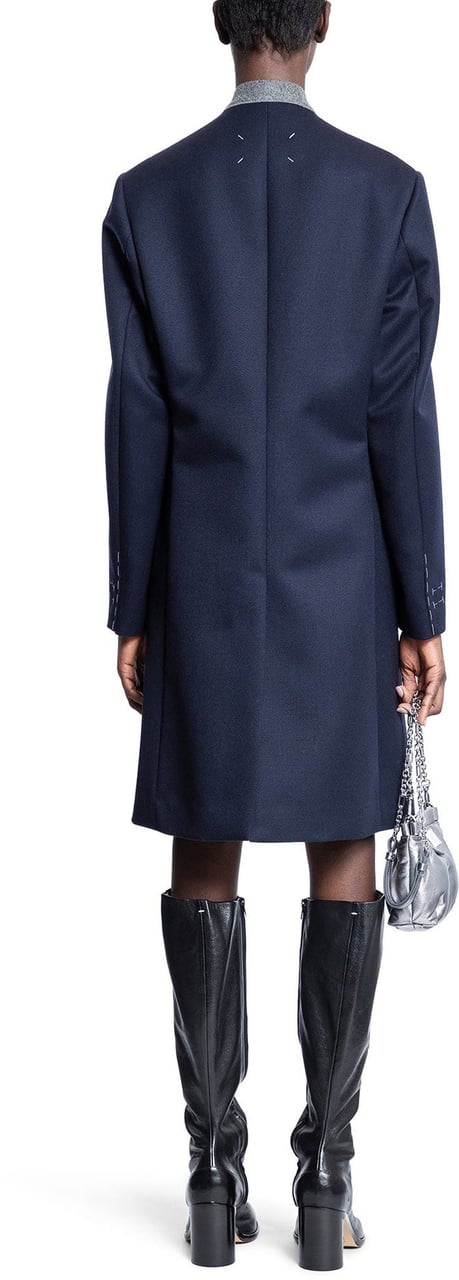 Maison Margiela Wool Cavalry Coat Blauw