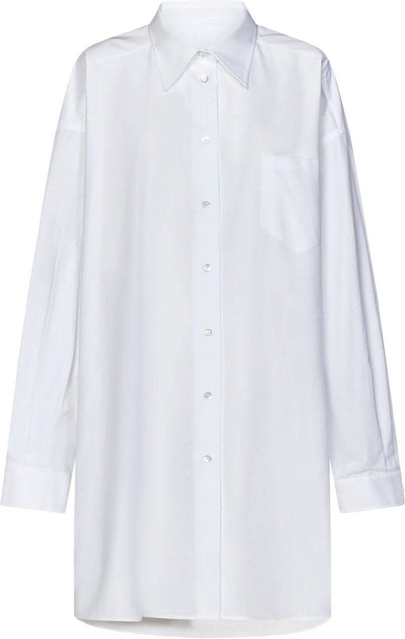 Maison Margiela Cotton Long Shirt Wit