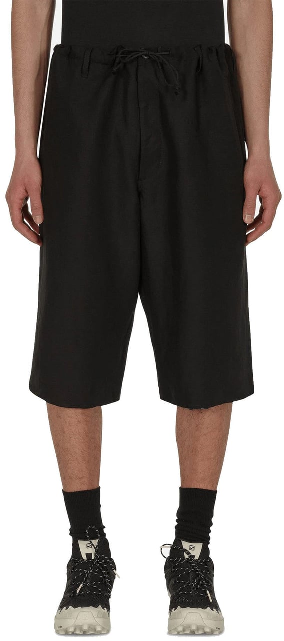 Maison Margiela Blend Linen Bermuda Shorts Zwart