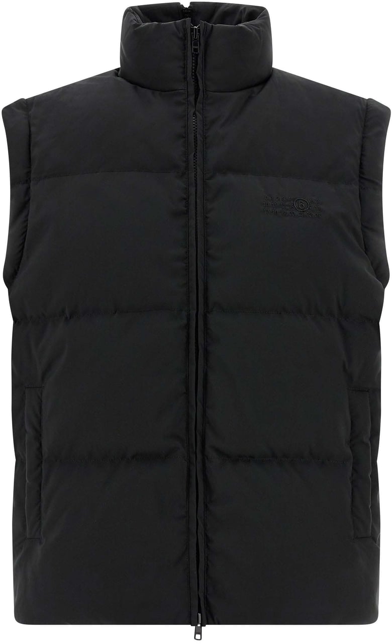 Maison Margiela MM6 Maison Margiela Black Polyester Full-Length Jacket Zwart