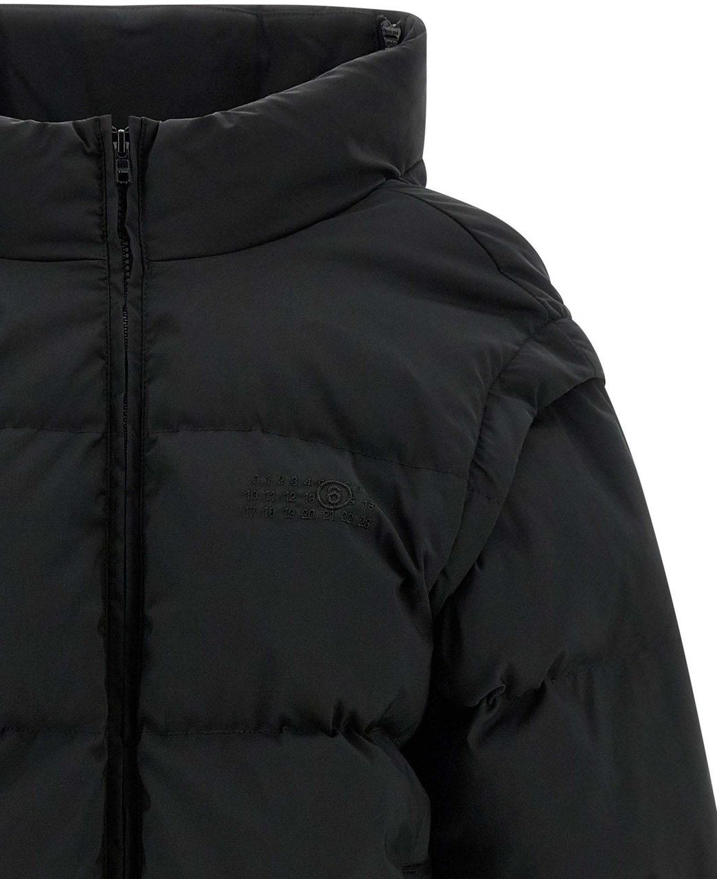 Maison Margiela MM6 Maison Margiela Black Polyester Full-Length Jacket Zwart