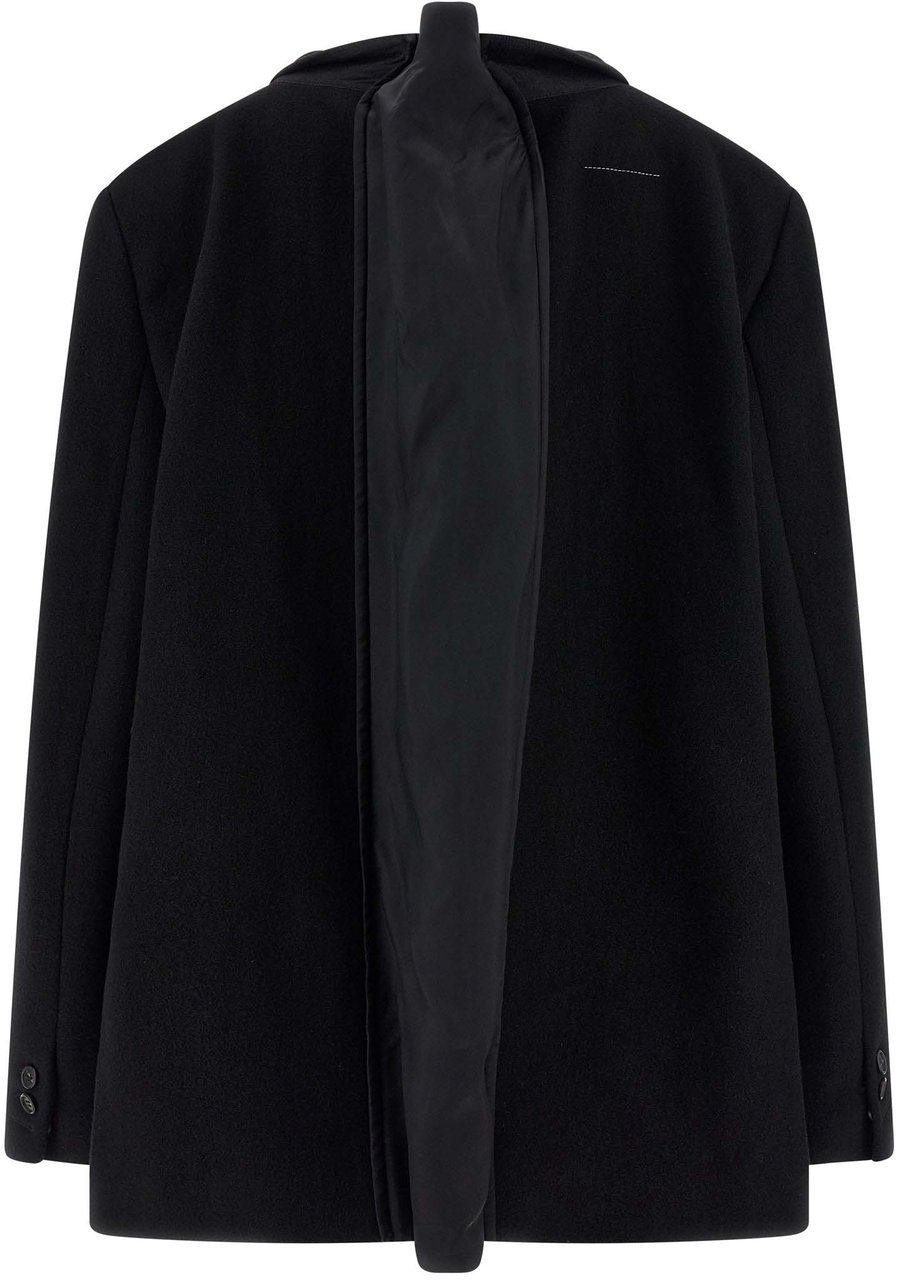 Maison Margiela MM6 Maison Margiela Black Virgin Wool Blazer Zwart
