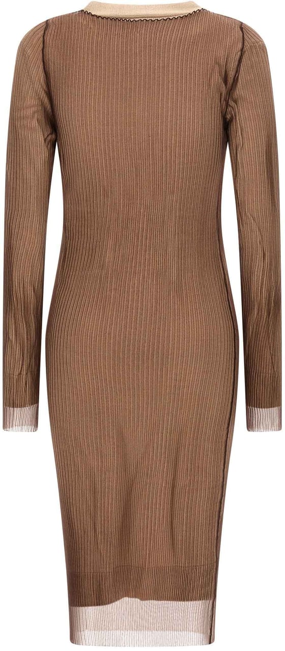 Maison Margiela MM6 Maison Margiela Beige Polyamide Midi Dress Beige