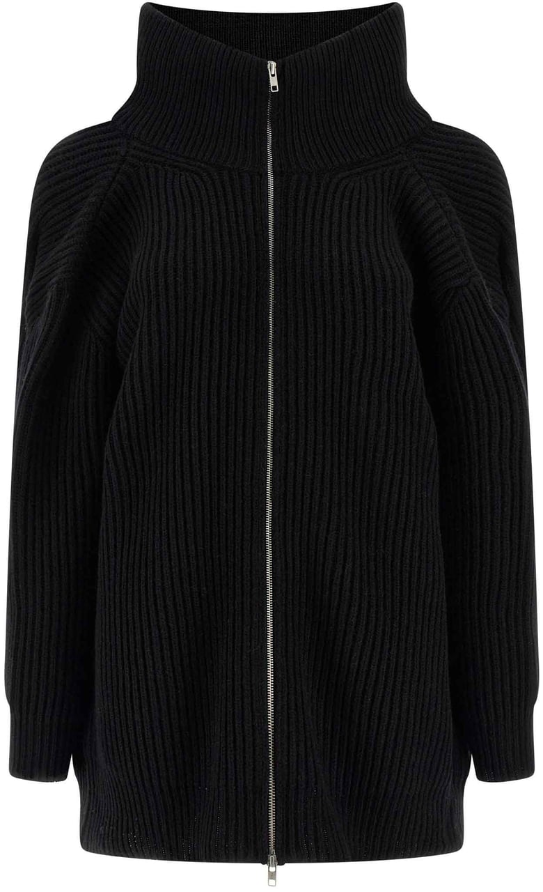 Maison Margiela MM6 Maison Margiela Black Wool Short Dress Zwart