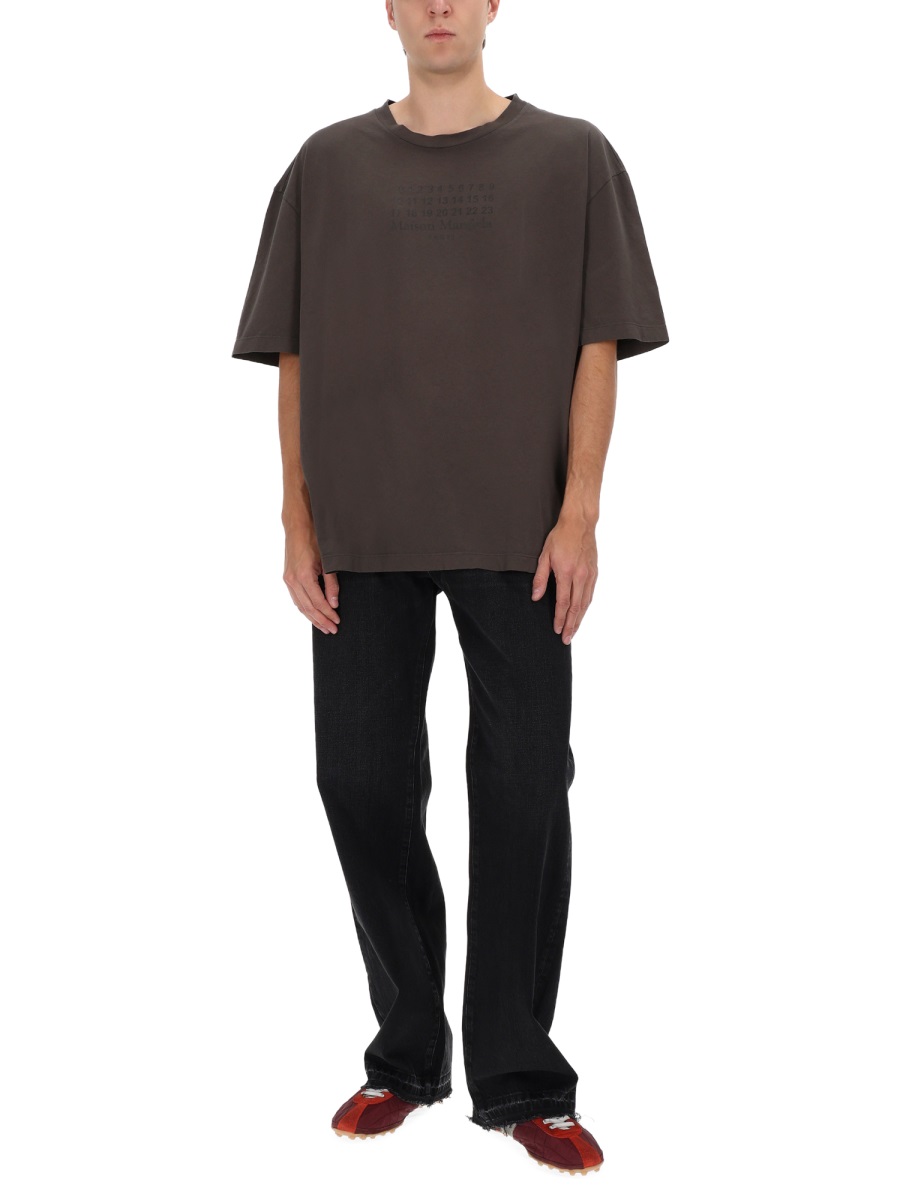 Maison Margiela Black Cotton Faded Raw-Hem Jeans Zwart