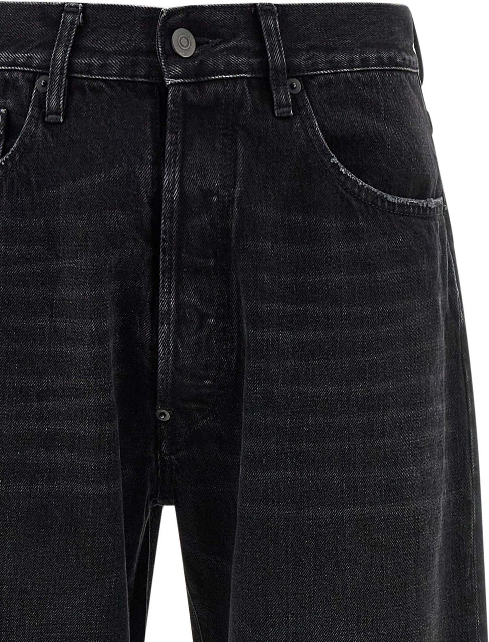 Maison Margiela Black Cotton Straight-Leg Jeans Zwart