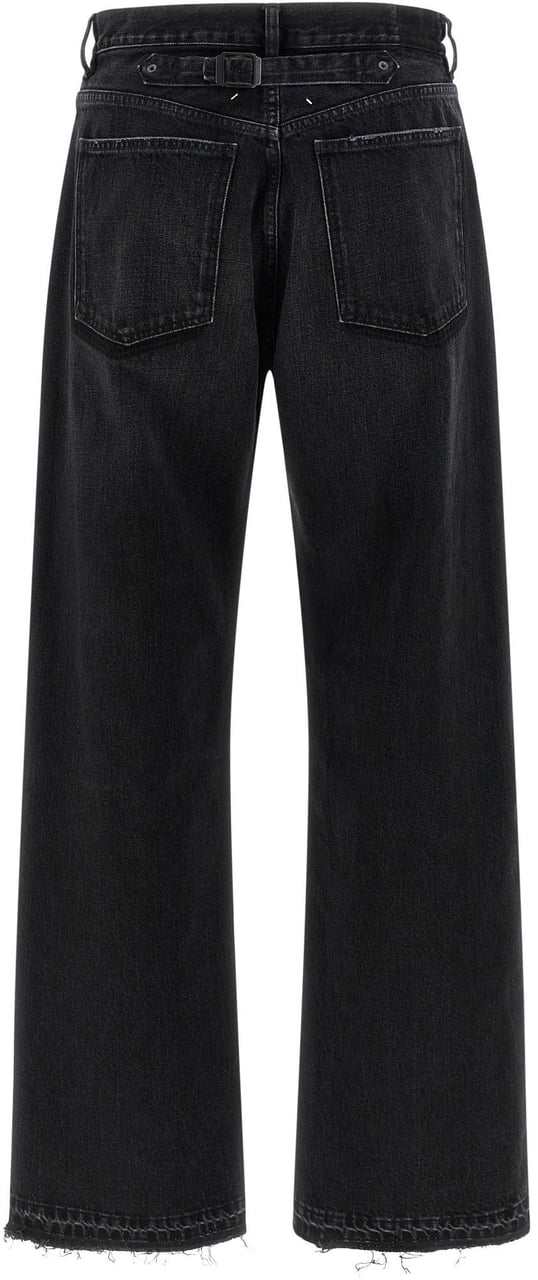Maison Margiela Black Cotton Straight-Leg Jeans Zwart
