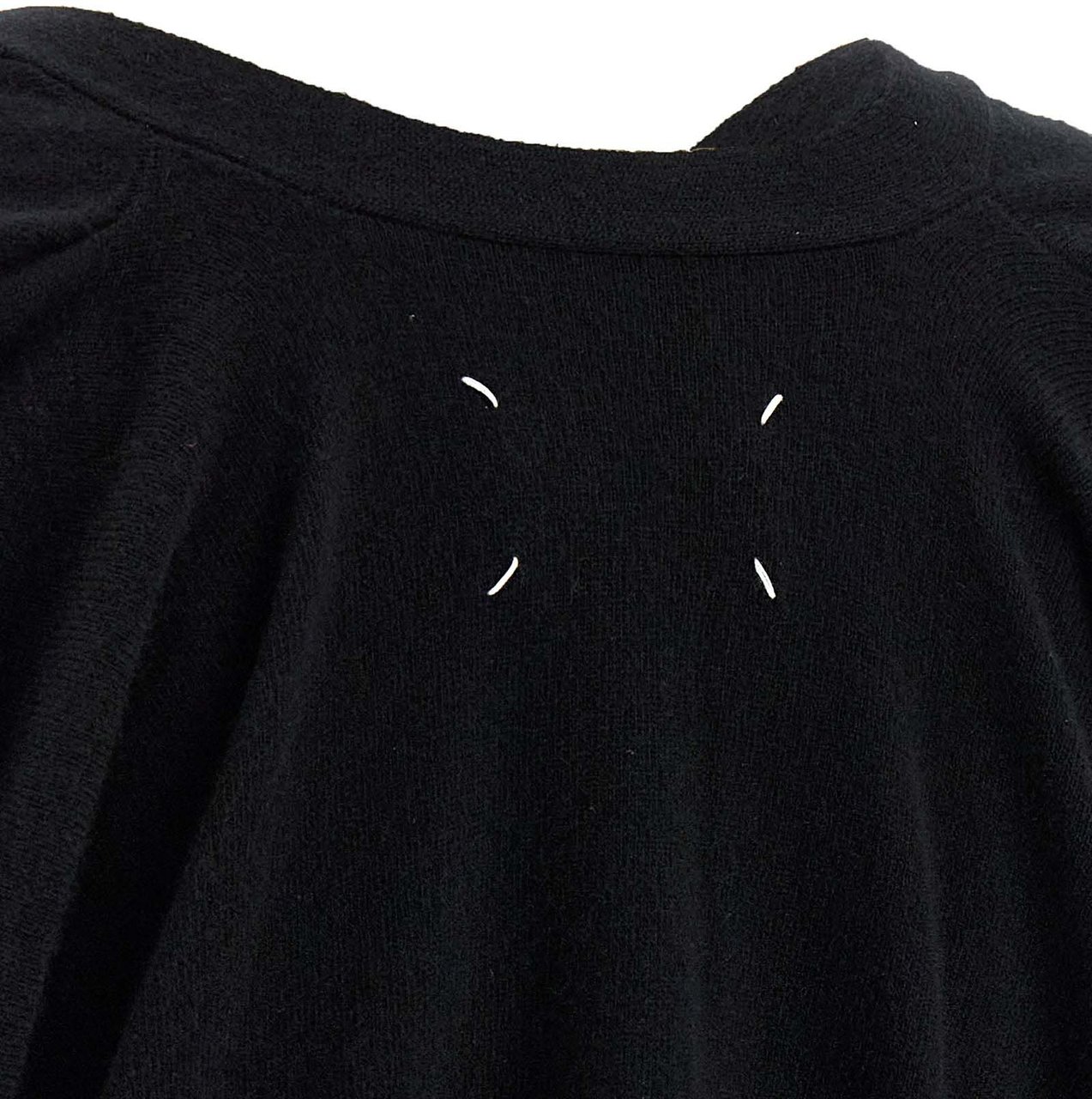 Maison Margiela Black Wool Cardigan Zwart