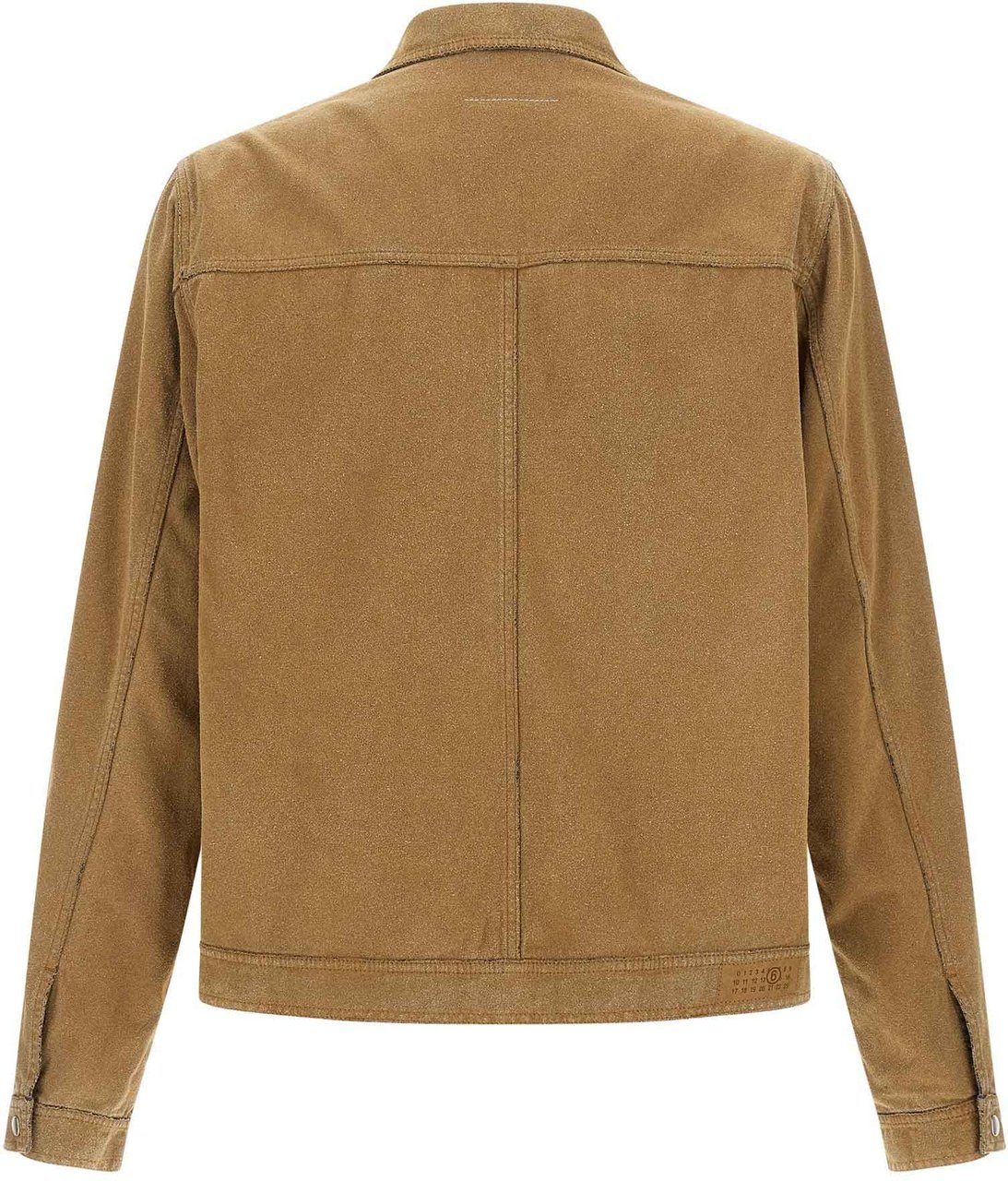 Maison Margiela Beige White Stitching Denim Trucker Jacket Neutraal