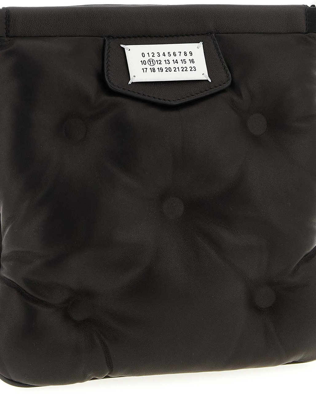 Maison Margiela Black Lambskin Crossbody Bag Zwart