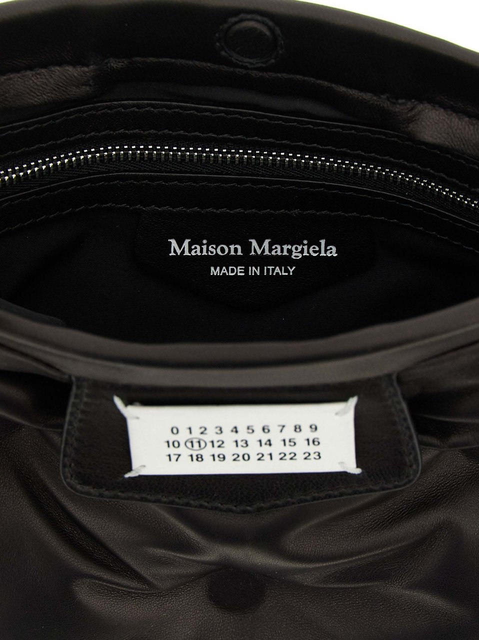 Maison Margiela Black Lambskin Crossbody Bag Zwart