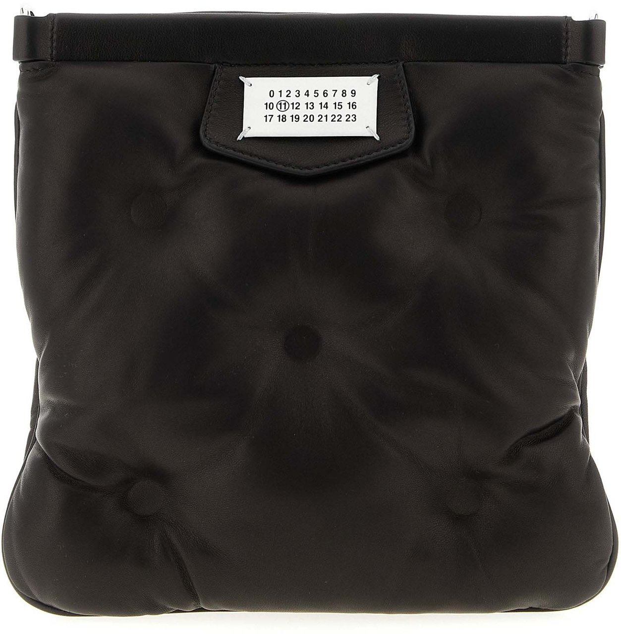 Maison Margiela Black Lambskin Crossbody Bag Zwart