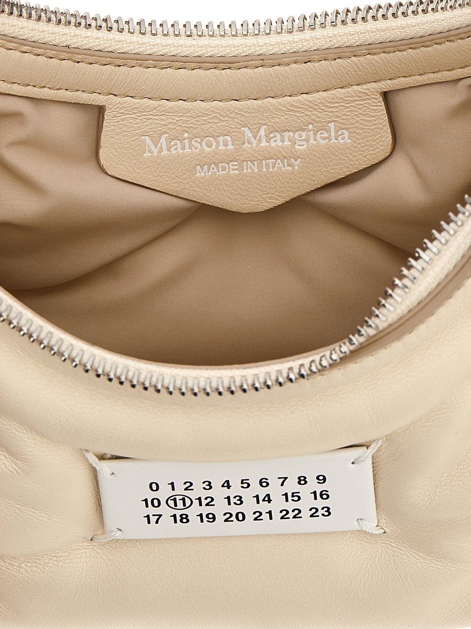 Maison Margiela White Lamb Leather Shoulder Bag Wit