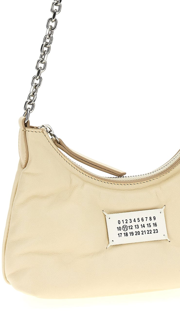 Maison Margiela White Lamb Leather Shoulder Bag Wit