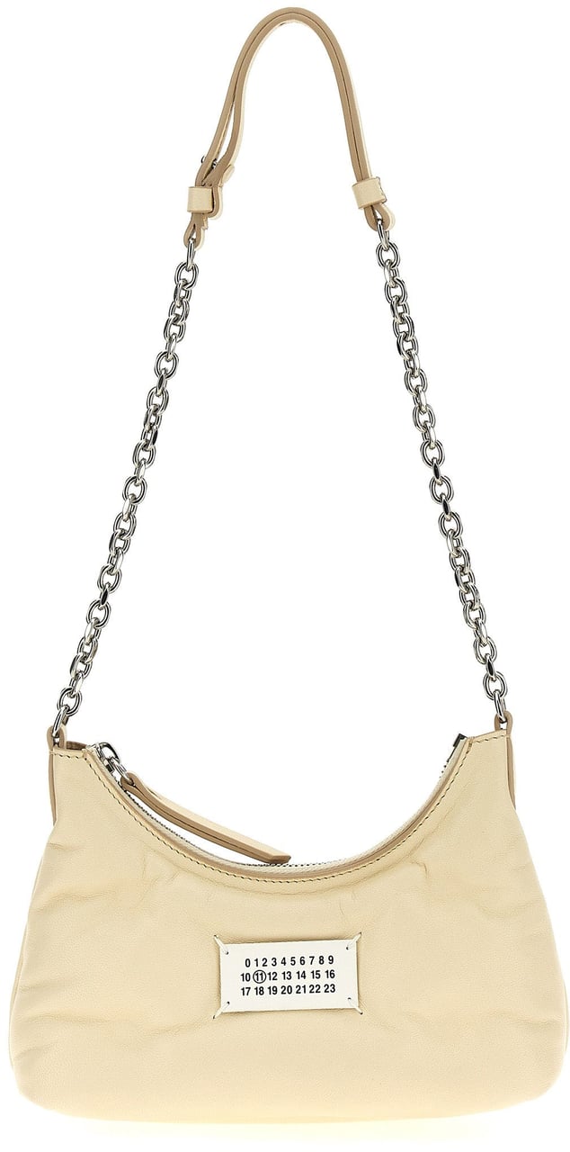 Maison Margiela White Lamb Leather Shoulder Bag Wit