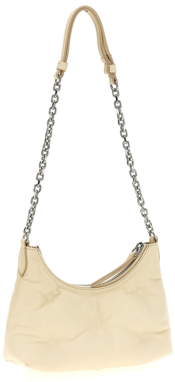Maison Margiela White Lamb Leather Shoulder Bag Wit