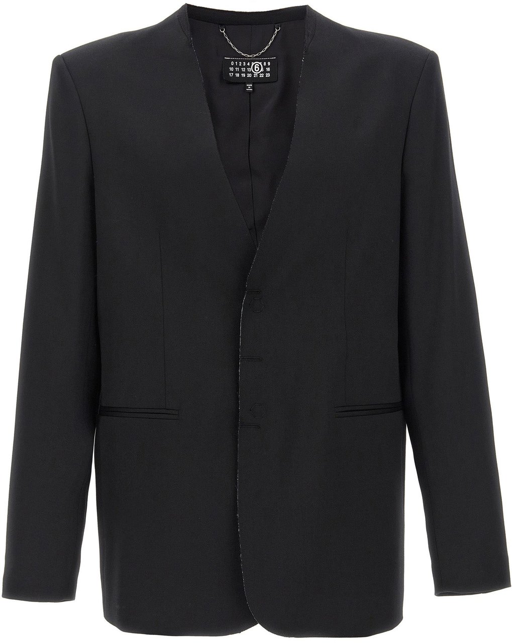 Maison Margiela MM6 Maison Margiela Black Polyester Blazer Zwart
