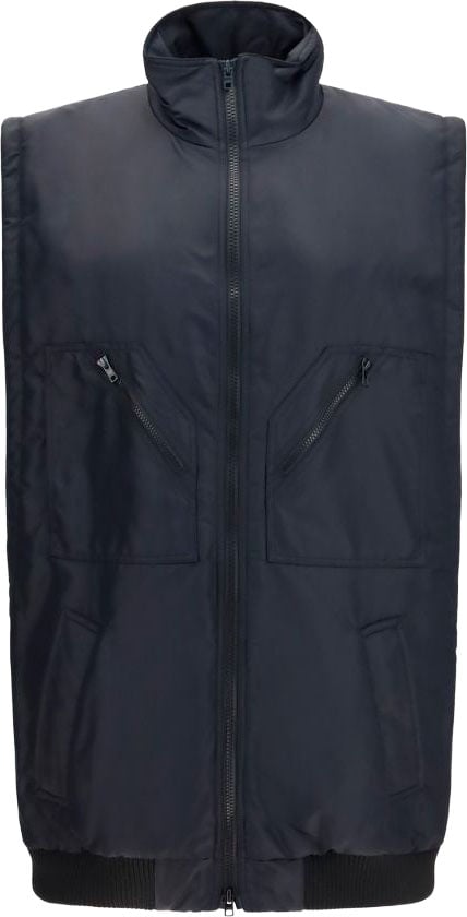 Maison Margiela MM6 Black Polyamide Sleeveless Jacket Zwart