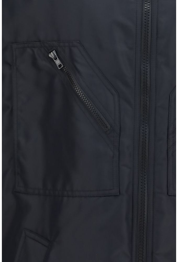 Maison Margiela MM6 Black Polyamide Sleeveless Jacket Zwart