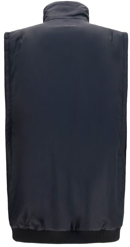 Maison Margiela MM6 Black Polyamide Sleeveless Jacket Zwart
