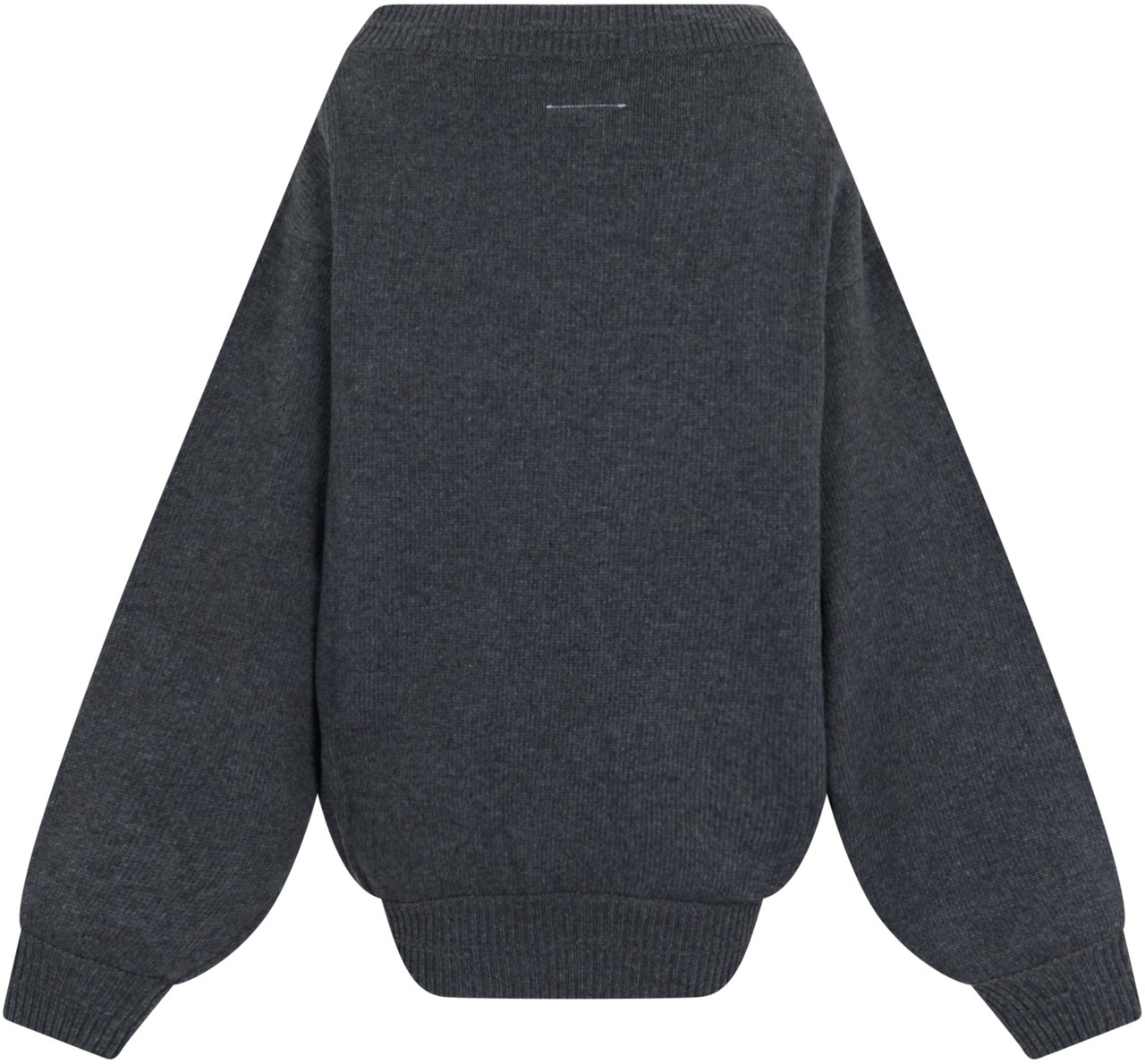 Maison Margiela Oversized sweater with wide collar Grijs