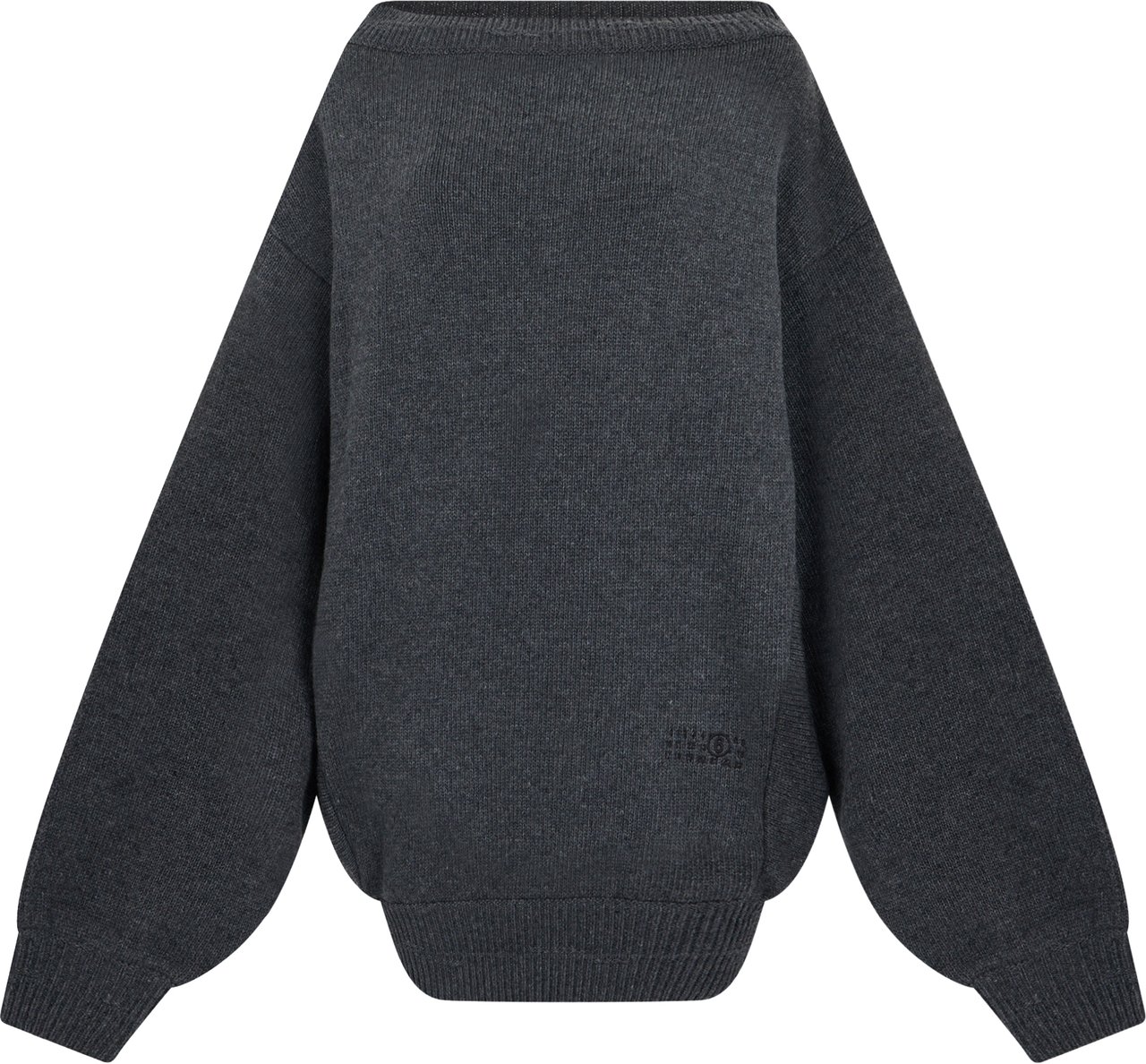 Maison Margiela Oversized sweater with wide collar Grijs